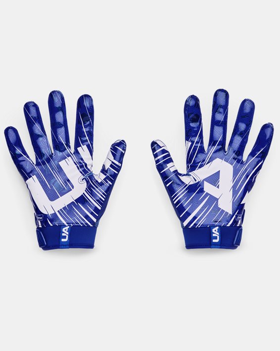 Men's UA Blur Football Gloves, Blue, pdpMainDesktop image number 1